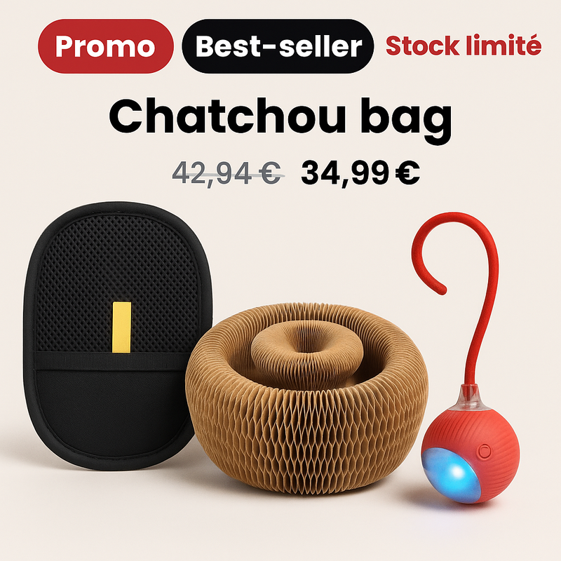 Chatchou Bag - Le trio indispensable pour un chat heureux